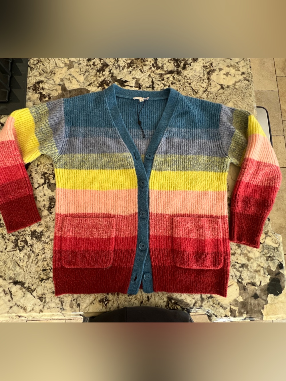 Cinq a sept kensley rainbow sweater size small